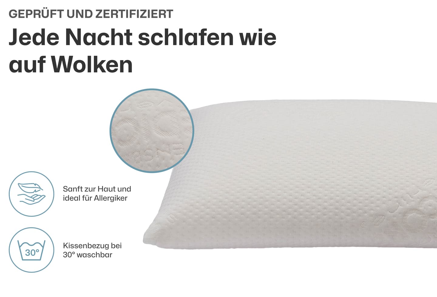 Baumwollbezug für Nackenkissen Latex